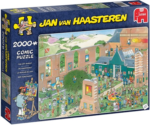 Jumbo puzzle Jan van Haasteren Le Marché de l'Art - 2000 pièces cartoon