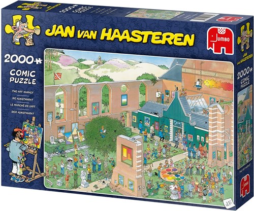 Jumbo puzzle Jan van Haasteren Le Marché de l'Art - 2000 pièces cartoon-3