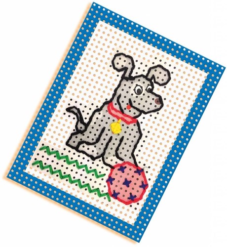 SES 14838 Creative 643321 lerne Sticken Kinder-Bastelkit, Mehrfarbig-3