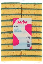Sorbo éponges à récurer extra fortes 20 pièces pour cuisine et salle de bain