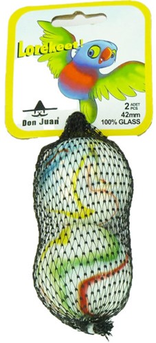 Don Juan 2 lorekeet knikkers 42mm 4097