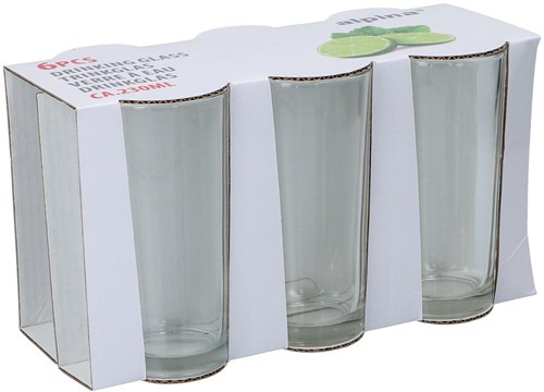 Alpina Trinkglas Set 230ml 6 Stück transparent Glas Geschirr