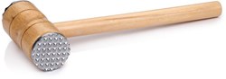 Alpina attendrisseur de viande ustensile cuisine bois et métal 26,5cm