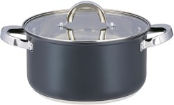 Alpina casserole induction avec couvercle en verre 22cm 4,7L - inox