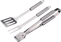 Alpina BBQ Tools Set - Grillbesteck 3-teilig Edelstahl