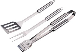 Alpina BBQ Tools Set - Grillbesteck 3-teilig Edelstahl
