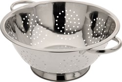Passoire cuisine inox avec poignées 24cm argent - accessoire pratique