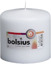 Bolsius bougie pilier blanche - Bougie cylindre 10x10 cm pour décoration