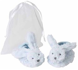 Happy Horse Babyschuhe Hase Richie blau - Geschenk Hausschuhe im Organzabeutel