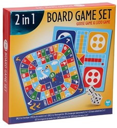 Bordspel 2 in 1. Ganzebord en Mens erger je niet. 4+