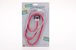 Johntoy stéthoscope en métal jouet docteur rouge 29578