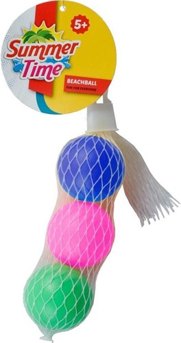 Summertime balles de beachball - jouet de plage - 3 pièces en filet-3