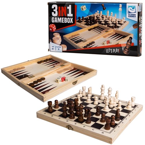 Clown Games 3 in 1 Spiel Holz