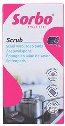 Sorbo éponges de nettoyage grises éponges laine de savon recyclées 10 pièces