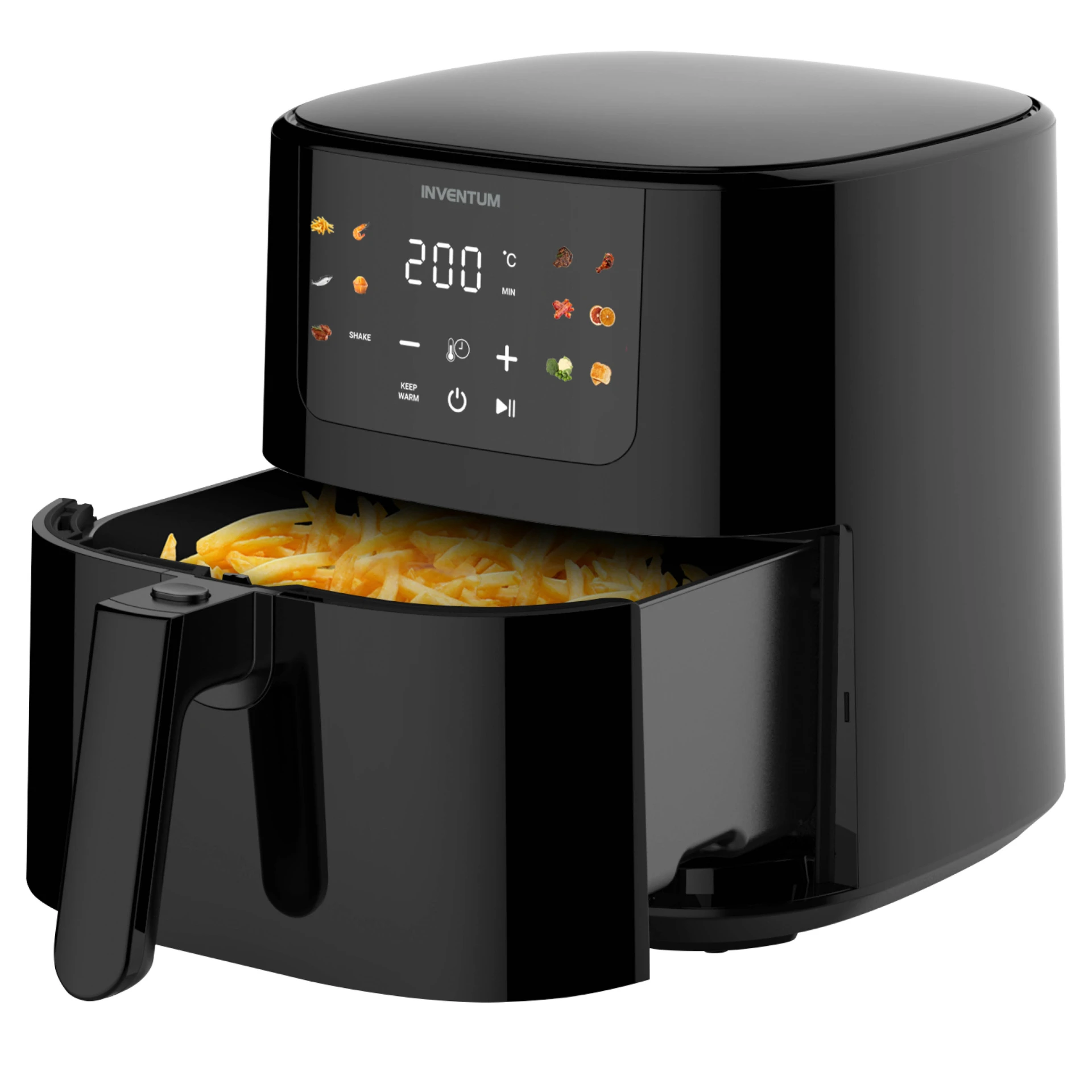 Inventum Airfryer Heißluftfritteuse 5 Liter schwarz 1500W Küchengerät