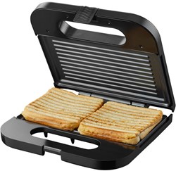 Tomado appareil à sandwich grill 750W noir inox - grille-pain panini