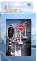 Kids Globe Ampel mit Licht mit 3 Verkehrszeichen 12cm