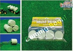 Kids Globe runde Silageballen Spielzeug Bauernhof 4 Stück 1:32 Maßstab