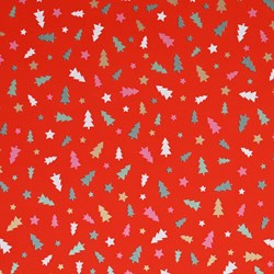 Apparaatrol Kerst Bomen Mix rood 150mx50cm