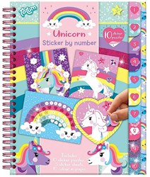 Aufkleber Einhorn auf Zahlenheft 072008
