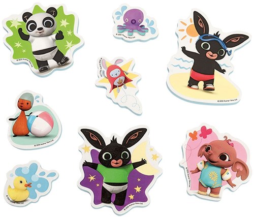 Twisk Bing figurines de bain jouet de bain - set mousse 8 pièces avec filet de rangement-2