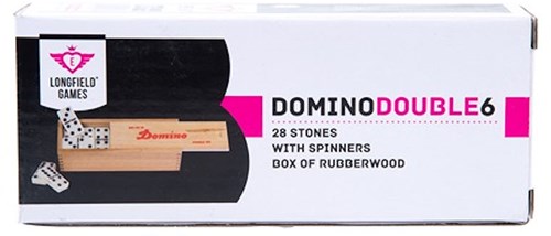Domino jeu en bois double 6 dans boîte jeu classique de réflexion 28 pièces