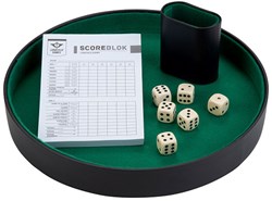 Longfield Games set de dés - jeu de dés en coffret luxe - noir/vert