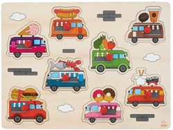 Angeltoys Houten knoppuzzel klein (foodtruck)