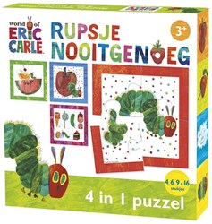 Bambolino Toys La Chenille qui fait des trous puzzle enfant 4-en-1 - jouet éducatif