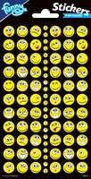 Totum autocollants paillettes jaune Crazy Yellow Faces décoration