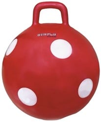 Simply Skippybal Rood met witte stippen. 50 cm. 5+