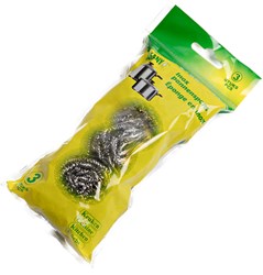 Cleany Pannenspons RVS 20 gram set 3 stuks