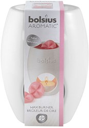 Bolsius brûleur à cire Ellips blanc - diffuseur de parfum pour fondants