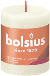 Bolsius bougie pilier rustique Soft Pearl - 8 cm - bougie d'ambiance