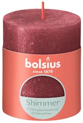 Bolsius bougie pilier rustique rouge - bougie d'ambiance 8 cm - 68 mm