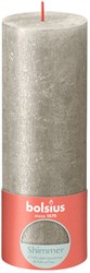 Bolsius bougie pilier shimmer champagne - bougie rustique 19 cm ø 7 cm