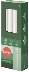Bolsius bougies de table blanches 8 pièces - longue durée bougies vegan
