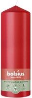 Bolsius bougie pilier rouge cylindre cire vegan 75h décoration