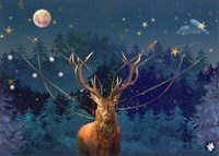 Belle Lurette Weihnachtskarten Set - Postkarte Christmas deer 6 Stück