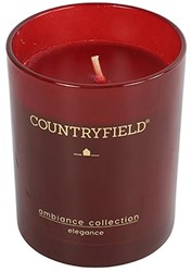 Countryfield bougie parfumée Elegance rouge - bougie décorative 8cm 24h