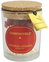 Countryfield allumettes verre élégance rouge - 100 pièces écologique