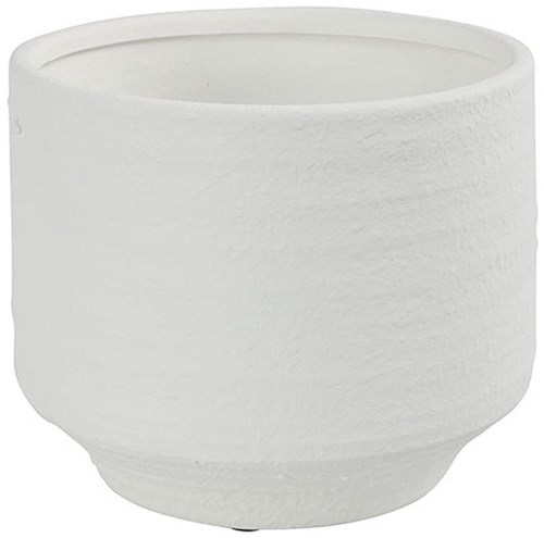 Countryfield Blumentopf weiß Keramik - stilvoller Pflanzentopf 26cm