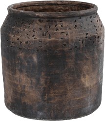 Pot de fleurs marron céramique décoration intérieure design moderne