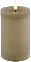 Countryfield bougie LED pilier rustique beige 7,5x7,5x12,5cm lumière d'ambiance
