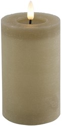 Countryfield bougie LED pilier rustique beige 7,5x7,5x12,5cm lumière d'ambiance