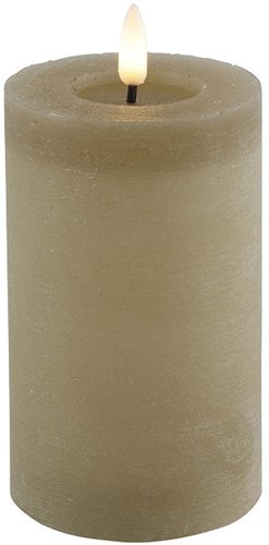 Countryfield bougie LED pilier rustique beige 7,5x7,5x12,5cm lumière d'ambiance