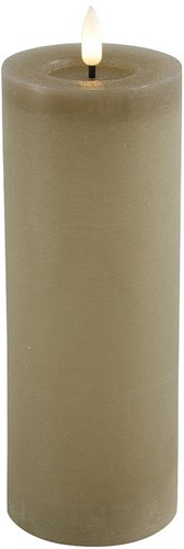 Countryfield bougie LED pilier rustique XL beige 7,5x7,5x20cm minuterie déco