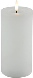 Countryfield bougie LED pilier rustique blanche 15cm - éclairage d'ambiance