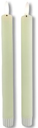 Countryfield bougies LED rustiques 24cm 2 pièces - crème lumière d'ambiance