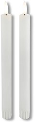 Countryfield bougies LED rustiques blanches 24cm lot de 2 avec télécommande